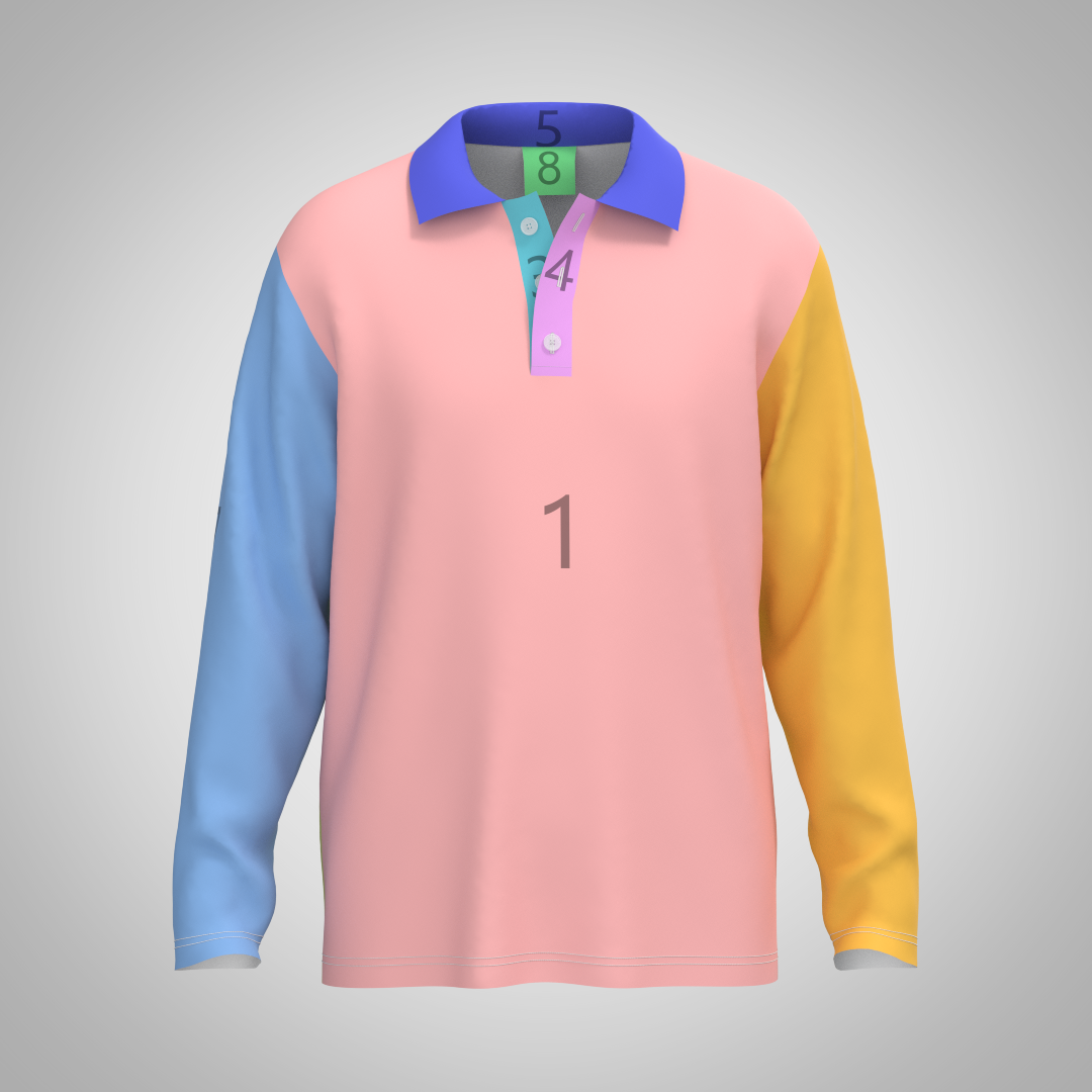 Adult Polo Long Sleeves-L01T02 Color Layout