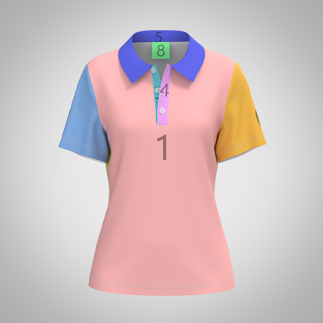 Lady’s Polo Short Sleeves-L01T03 Color Layout