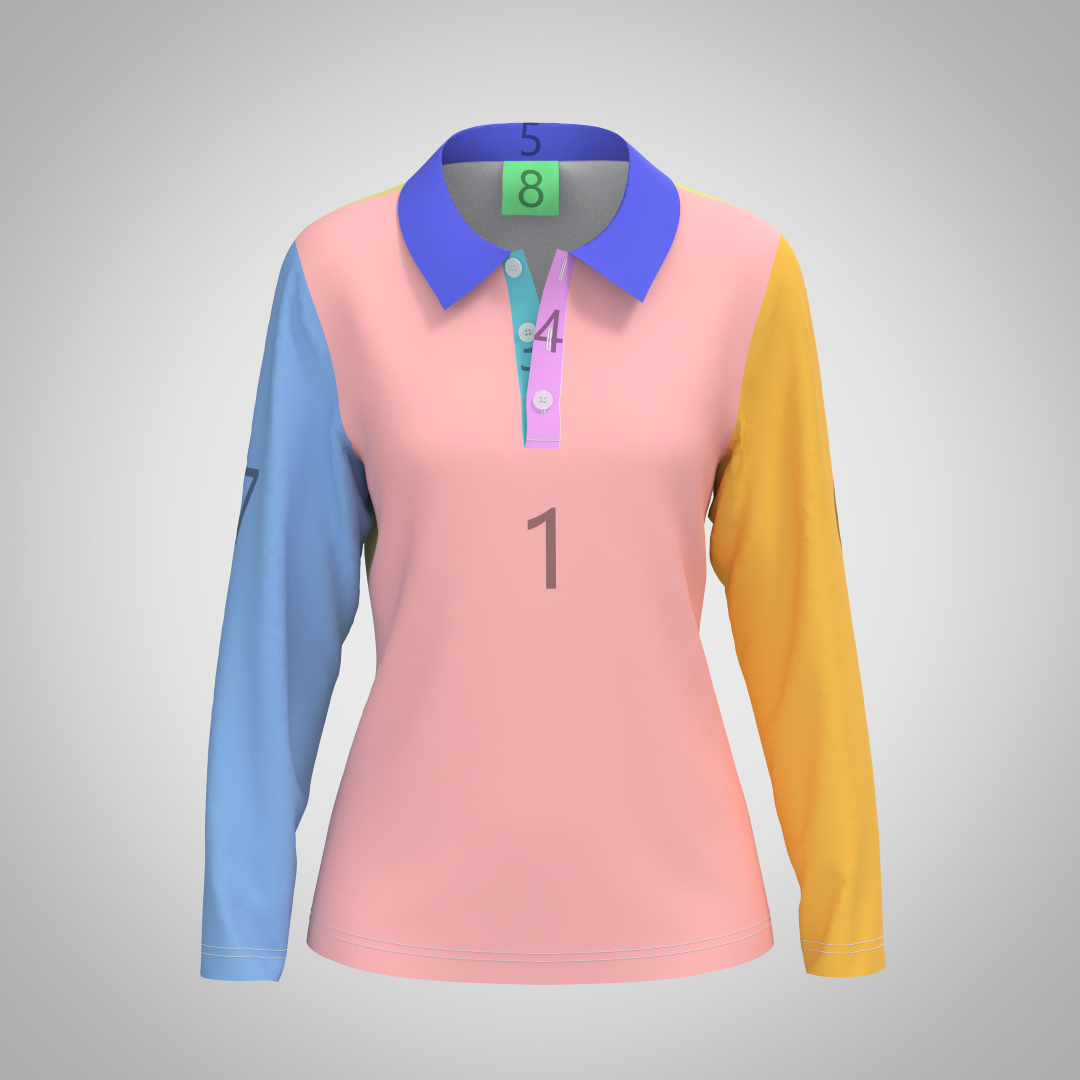 Lady’s Polo Long Sleeves-L01T04 Color Layout