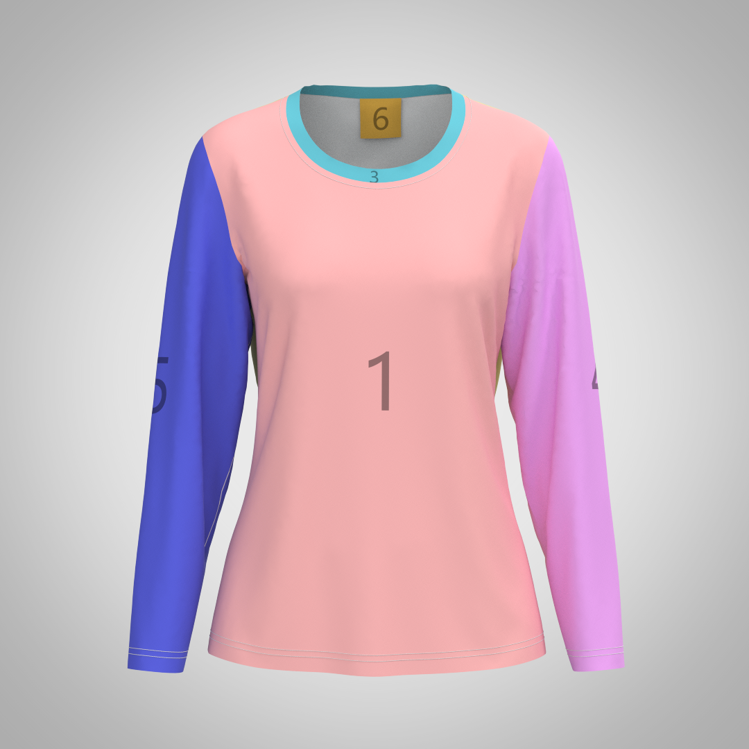 Lady’s Tee Long Sleeves-L03T04 Color Layout