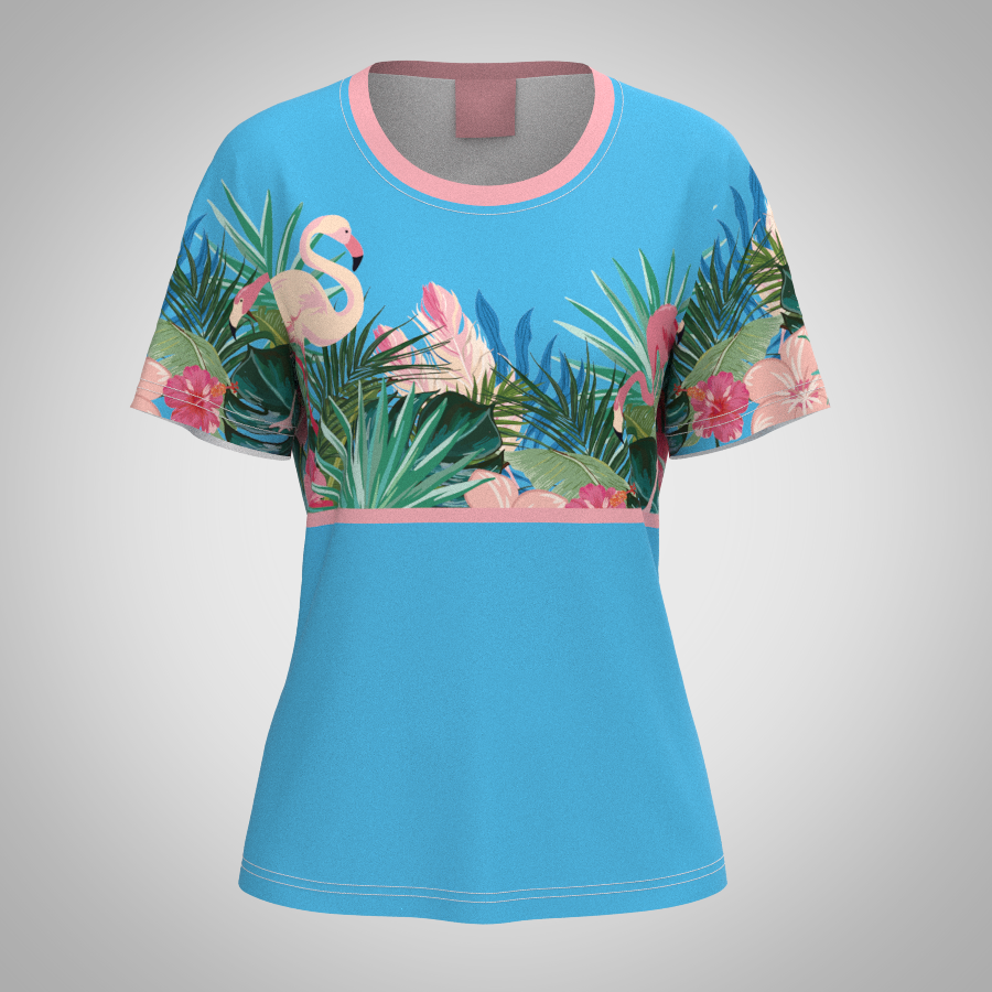 Lady’s Tee Short Sleeves-L03T03Artwork Flamingo、