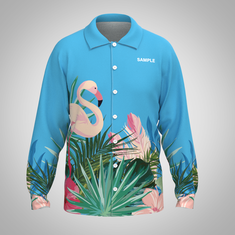 Loose Shirt-L091T01Artwork Flamingo